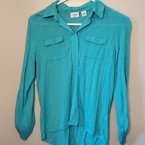 Cato girls teal button down